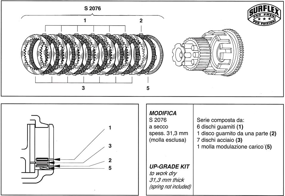 Clutch Plate Kit - Ducati 750 F1, Sport, Paso Early Dry Clutch